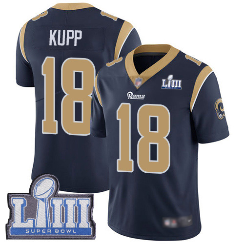 Los Angeles Rams Limited Navy Blue Men Cooper Kupp Home Jersey NFL Football 18 Super Bowl LIII Bound Vapor Untouchable